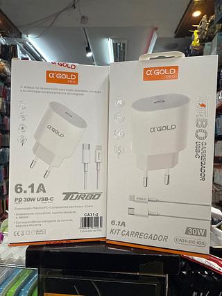 Carregador energia usb-c para cabo iOS usb-c 30w Hold