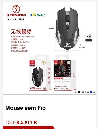 Mouse sem fio Kapbom