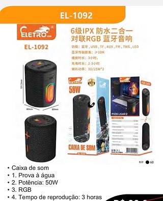 Caixa de som com RGB 50W 2 em 1