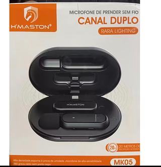 Microfone de Lapela para Tipo C Hmaston sem Fio Canal Duplo