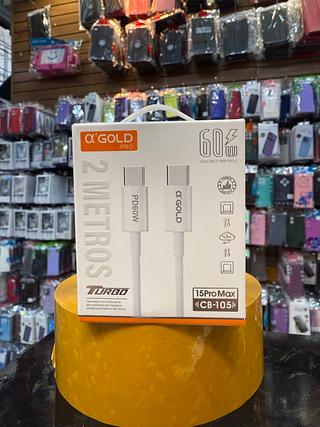 Cabo tipo-c/tipo-c pra iPhone 15 (2 metro)