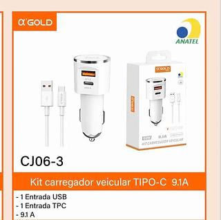 Carregador de veicular turbo 60W tipo _C