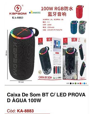 Caixa de som 100W com led