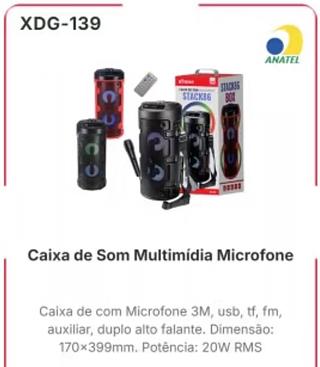 Caixa de som com microfone