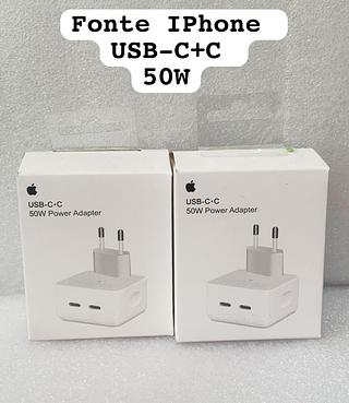 Fonte de iPhone usb-C+C. 50w