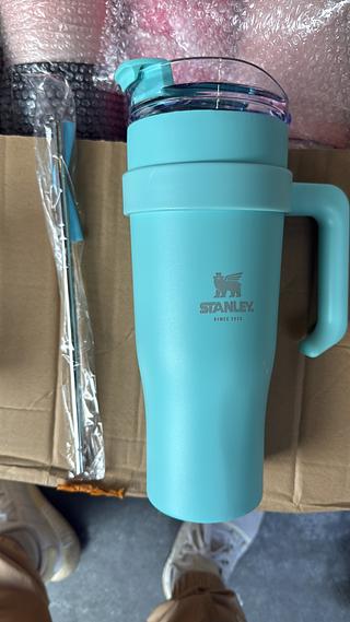 Copo Stanley Térmico caneca Inox 1200ml Parede Dupla com Canudo tão