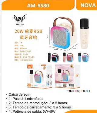 Caixa de som com microfone