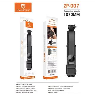 ￼Pau de Selfie Bastão Controle 1070mm Bluetooth 360° com Led e Tripé para Smartphone H'maston