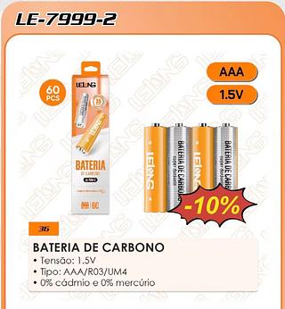 ￼Pilha aaa palito comum (tubinho com 60 pilhas)