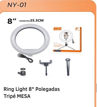 Ring Light 8” com suporte de celular