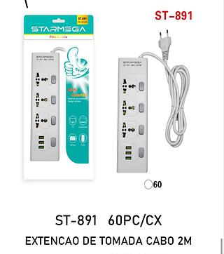 Extensão Tomada cabo 2m