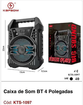 Caixa de som bluetooth 4 polegadas