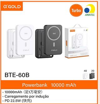 Power Bank Original Glod 10000mah indução