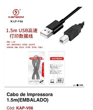 cabo de impressora 1.5m