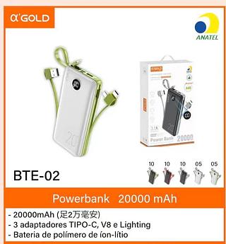 Power bank 20000mah Gold