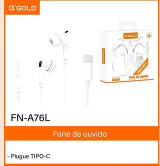 Fone para tipo -c com borracha