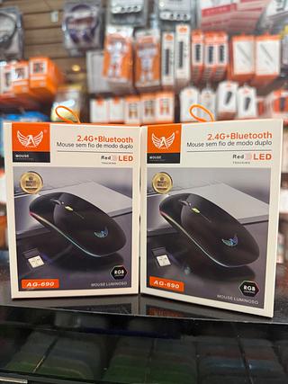 Mouse sem fio com led