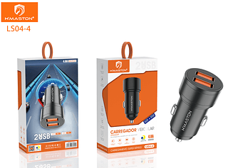 Fonte veicular 4.8A 2USB