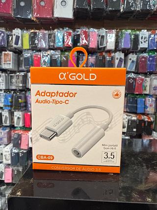 Adpatador Gold tipo c para fone de ouvido