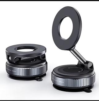 ￼Suporte magnético para celular de carro, suporte de ventosa dobrável 360°,