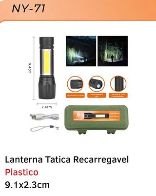 Mini Lanterna Tática Recarregavel