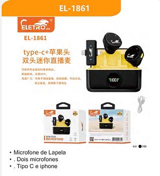￼Microfone De Lapela Sem Fio Para iPhone/Type-c C/ Cancelamento De Ruído P/ Gravação de vídeo/TikTok/Vlog