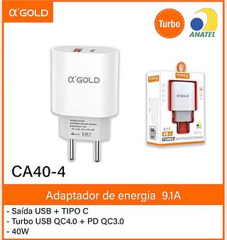 Fonte 40W com duas saidas usb c e usb