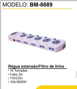 Régua extensão/ Filtro de linha 3M