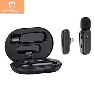 Microfone de Lapela para Lighting Hmaston sem Fio Canal Duplo MK-06